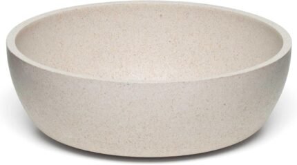 Loving Pets – Dolce Bamboo – Eco-Friendly Pet Bowls & Dishes for Dog, Cats, Puppy Food and Water Bowl -Sustainable and Dishwasher Safe, Made with Real Bamboo (Small, Oat-Beige)