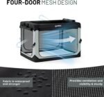 ZOMISIA Collapsible Dog Travel Crate for Medium Dogs, Portable Dog Crate - Image 4