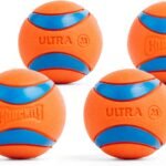 Chuckit! Ultra Rubber Dog Ball, Floating Fetch Toy, Medium 2.5-in, 4-Pack