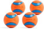 Chuckit! Ultra Rubber Dog Ball, Floating Fetch Toy, Medium 2.5-in, 4-Pack