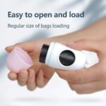 Fida Retractable Dog Leash with Dispenser and Poop Bags, 16ft, White & Pink - Image 5
