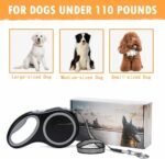 26Ft Retractable Dog Leash, Heavy Duty Great Leash for Dog up to 110 lbs, Anti-Slip Rubberized Handle, One-Handed Brake, Strong Nylon Tape, Tangle Free(Large Size). - Image 5