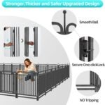 Thickened Dog Playpen Foldable Metal Yard Fence32/40inch Compact Portable Animal Barrier Fence for Indoor Outdoor (Silver, 32''H, 16 Panels-36.8ft(L)-Includes 2 Gates) - Image 4