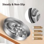 Slow Feeder Dog Bowl, 2 Cups Stainless Steel Heavy Duty Bowl Non-Slip Base - Image 3