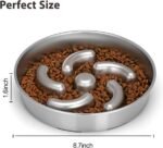 Slow Feeder Dog Bowl, 2 Cups Stainless Steel Heavy Duty Bowl Non-Slip Base - Image 5