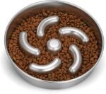 Slow Feeder Dog Bowl, 2 Cups Stainless Steel Heavy Duty Bowl Non-Slip Base - Image 8