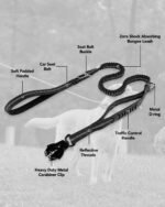 Joytale Tactical Bungee Dog Leash, Shock Absorbing No Pull, Black - Image 6