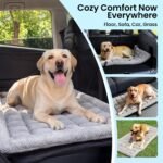 REEVAA Dog Bed Mat for Car Back Seat Grey, 54x24x2 inch - Image 5