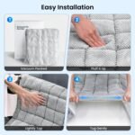 REEVAA Dog Bed Mat for Car Back Seat Grey, 54x24x2 inch - Image 8