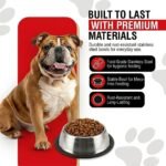Loving Pets Stainless Steel Non-Tip Dog Bowl – Heavy Duty No Spill Dog Bowl with Removable Rubber Base – Durable, Non-Skid Stainless Steel Dog Food Bowl & Dog Water - Image 3
