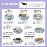 LE SURE Shown on TV Jacquard Donut Dog Beds Medium Sized Dog,Blue 30x30x8in - Image 6