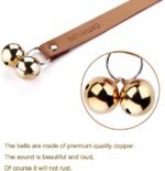 Leather Dog Doorbells to Go Outside, Brass Potty Training Bell - Image 2