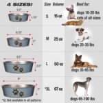 Loving Pets Bella Dog Bowls- Stainless Steel Dog & Cat Bowls - Spill Proof Dog Food Bowl, Cat Bowl, Puppy Essentials & Pet Supplies Great for Home & Travel (Large 35-65 lbs, Blueberry) - Image 7