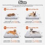 Dog Bed Large Size, Plush Washable Pet Bed Mat, Dog Crate Bed 35"x23", Gray - Image 5