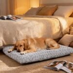 Dog Bed Large Size, Plush Washable Pet Bed Mat, Dog Crate Bed 35"x23", Gray - Image 6