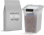 IRIS USA Dog Food Storage Container, Up to 10 lbs, Clear/Gray, Made in USA - Image 4