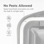 IRIS USA Dog Food Storage Container, Up to 10 lbs, Clear/Gray, Made in USA - Image 6