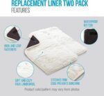 Sherpa Replacement Liners for Travel Pet Carriers - Soft Absorbent Cat & Dog Kennel Pad with Waterproof Backing, Machine Washable Crate Pads, 19x12.25in - 2 Pack, White, Large - Image 5