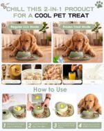 Slow Feeder Dog Bowls, Dog Lick Bowl with Rolling Ball (Green) - Image 4