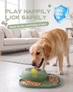 Slow Feeder Dog Bowls, Dog Lick Bowl with Rolling Ball (Green) - Image 5