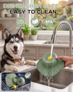 Slow Feeder Dog Bowls, Dog Lick Bowl with Rolling Ball (Green) - Image 6