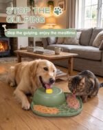 Slow Feeder Dog Bowls, Dog Lick Bowl with Rolling Ball (Green) - Image 7