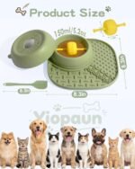 Slow Feeder Dog Bowls, Dog Lick Bowl with Rolling Ball (Green) - Image 8