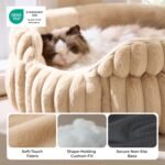 Bedsure ComfyFleece™ Small Cat Bed XS with ComfyFleece™ Waterproof Dog Blankets for Small Dogs Sandy Beige - Image 3