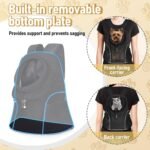 WOYYHO Pet Dog Carrier Backpack, Ventilated Mesh Small Dog Front Backpack - Image 5