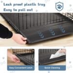 DUMOS 48 Inch Dog Crate, Puppy Small Medium Foldable Dog Cage Pet Kennel - Image 3