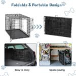DUMOS 48 Inch Dog Crate, Puppy Small Medium Foldable Dog Cage Pet Kennel - Image 7