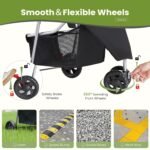 DUMOS 3 Wheels Foldable Pet Stroller for Dogs and Cats, Lightweight - Image 5