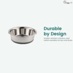 PEGGY11 Nonslip Stainless Steel Dog Cat Bowls, 2 US Cup Each, 2 Pack - Image 3