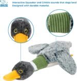 Best Pet Supplies Interactive Squeaky Dog Chew Toy, Ideal Dog Toys for Chewers, Small, Medium & Large Dogs, and Fetch Lovers - Mallard Duck Wing (Gray), Small - Image 3