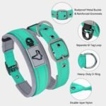 Joytale Reflective Dog Collar for Large Dogs with Wide Padding, Teal - Image 3
