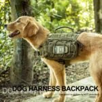 ONETIGRIS Dog Backpack for Medium & Large Dogs, Nylon Backpack for Dogs Tactical Pet Backpack with Side Pockets for Hiking Walking Training Running (Green, Medium) - Image 5