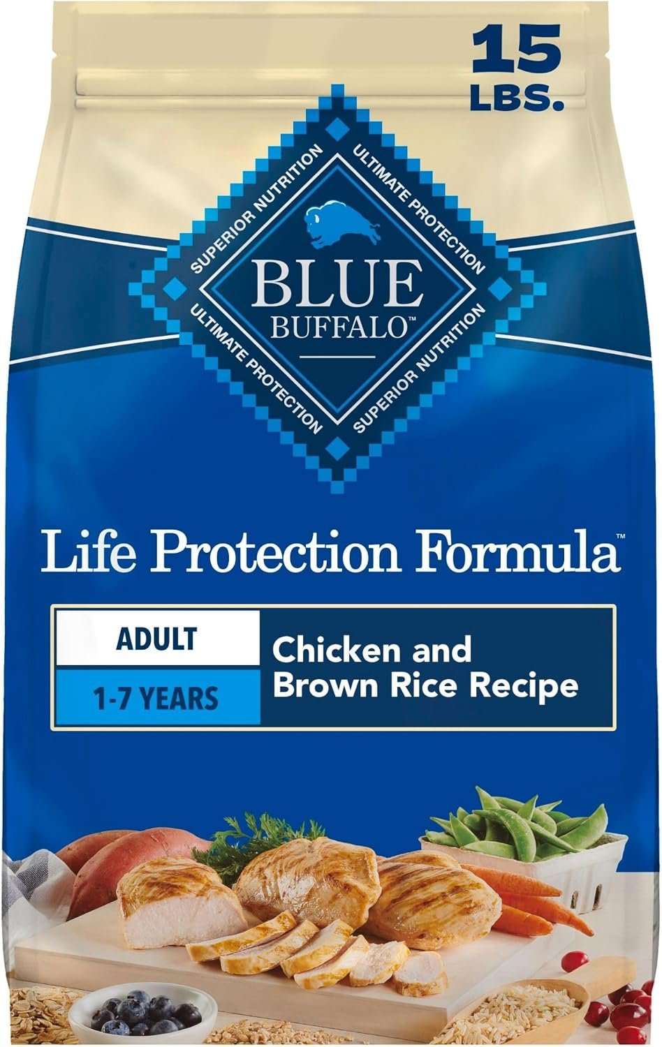 Blue Buffalo Life Protection Formula Chicken Adult Dry Dog Food, 15 lb Blue Buffalo Life Protection Formula Chicken Adult Dry Dog Food, 15 lb