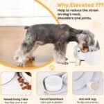 Elevated Slow Feeder Dog Bowls with Splash Proof Stand, Slow Eating 5X - Image 3