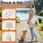 Dog Bed for Small Dogs & Cats, Foldable Travel Bed with Removable Bolsters - Image 4