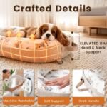 Dog Bed for Small Dogs & Cats, Foldable Travel Bed with Removable Bolsters - Image 5
