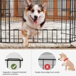 PETIME Foldable Metal Dog Exercise Pen/Pet Puppy Playpen Kennels Yard Fence Indoor/Outdoor 8 Panel 24" W x 24" H with Bottom Pad (with Bottom pad, 8 Panels 24" H) - Image 5
