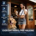 Hands Free Dog Leash,Galaxy Reflective,Crossbody Dog Leash,Black - Image 2