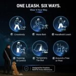Hands Free Dog Leash,Galaxy Reflective,Crossbody Dog Leash,Black - Image 3
