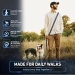 Hands Free Dog Leash,Galaxy Reflective,Crossbody Dog Leash,Black - Image 5