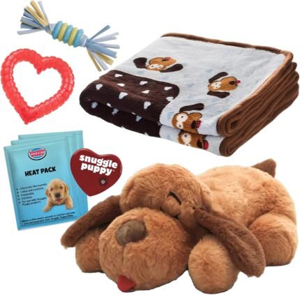 Snuggle Puppy Essentials Starter Kit, Heartbeat Toy & Blanket - Blue