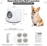 MEKAPLE Automatic Dog Ball Launcher, Upgraded Interactive Dogs Balls Thrower for Small Dogs, Distance Adjustable Mental Stimulating Dog Toys with 4 Durable Etpu Balls 2.2 Inch (Silver Grey) - Image 3