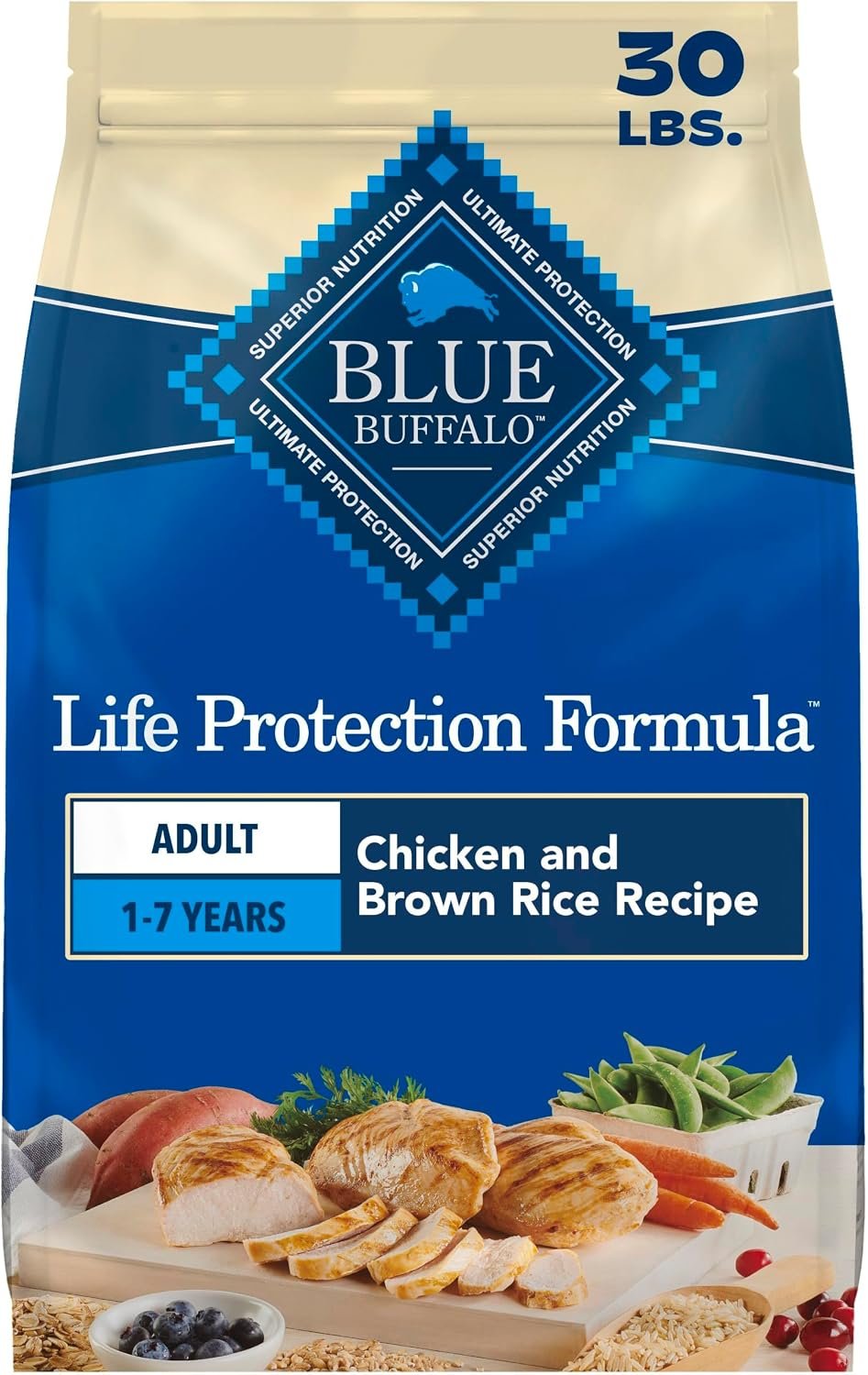Blue Buffalo Life Protection Formula Chicken Adult Dry Dog Food, 30 lb Blue Buffalo Life Protection Formula Chicken Adult Dry Dog Food, 30 lb