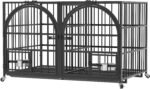 Dosker 42" Heavy Duty Metal Dog Crate Cage with Divider,Escape-Proof Kennel - Image 5