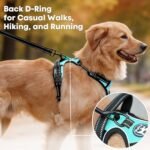 PoyPet No Pull Dog Harness Medium, Reflective Vest with Front Clip & Handle - Image 3