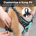 PoyPet No Pull Dog Harness Medium, Reflective Vest with Front Clip & Handle - Image 4